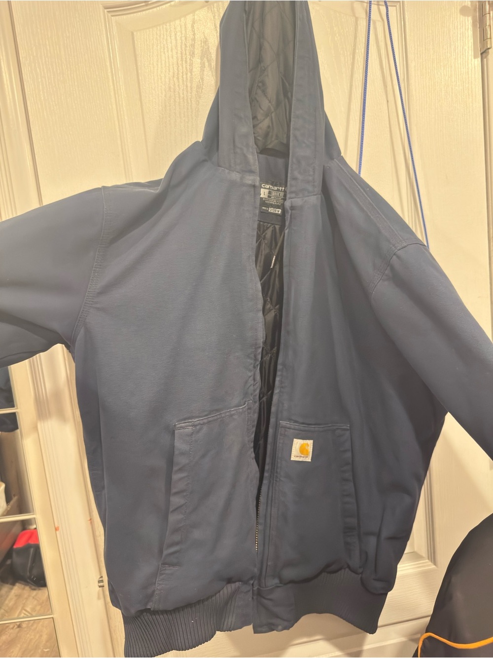 Carhartt Navy Hooded Insulated Jacket